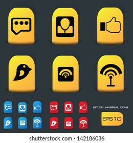 Social media and communication icons,vector