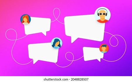 Concepto de vector de comunicación de medios sociales