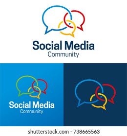 Social Media And Community Icon And Logo - Vector Illustration