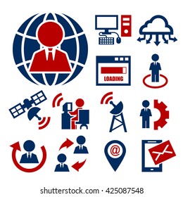 social media, social community icon set