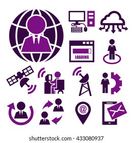 social media, social community icon set
