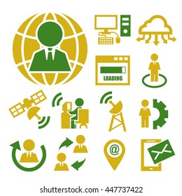 social media, social community icon set
