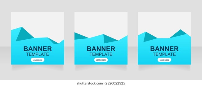 Social media company advertising web banner design template. Vector flyer with text space. Advertising placard with customized copyspace. Promotional printable poster for advertising. Graphic layout