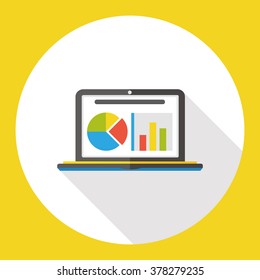 social media computer flat icon