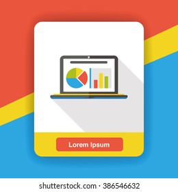 social media computer flat icon
