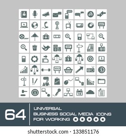 Social media and computer icon set,vector