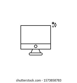 social media computer line style icon vector illustration design