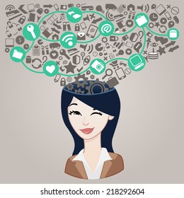 Social media concept avatar