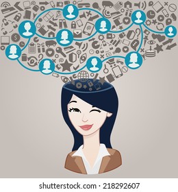 Social media concept avatar