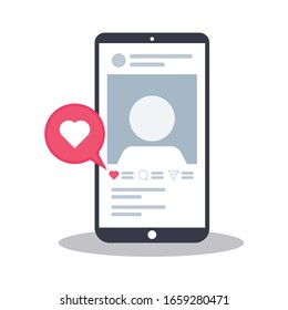 Social media concept banner. Flat vector illustration isolated on white background.
