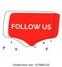 Social media concept, follow us banner. Set of signs for successful strategies. Blogging concept, influencer marketing, network promotion, SMM banner, landing page.