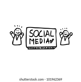 social media concept illustration
