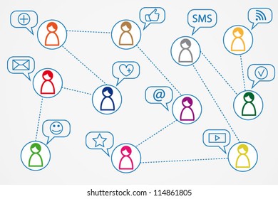 Social media concept illustration background