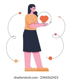 Medios sociales. Concepto de "me gusta". Ilustración vectorial.