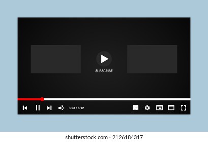 Social media concept. Online media player templates