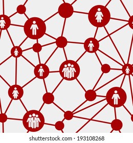 Social media concept seamless pattern vector illustration