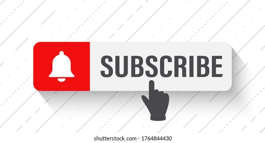 Social media concept subscribe button. Vector illustration. EPS 10