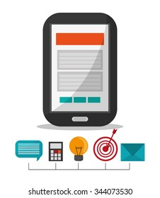 Social Media concept with technology design, vector illustration 10 eps graphic.