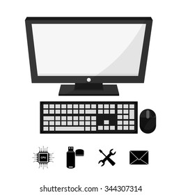 Social Media concept with technology design, vector illustration 10 eps graphic.