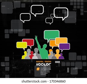 Social media concept. Vector