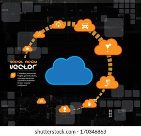 Social media concept. Vector