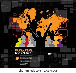 Social media concept. Vector 