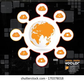 Social media concept. Vector 