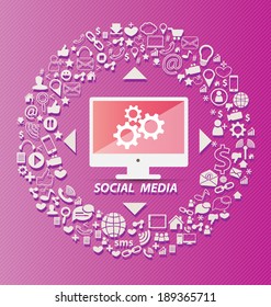 Social media concept vector Illustration