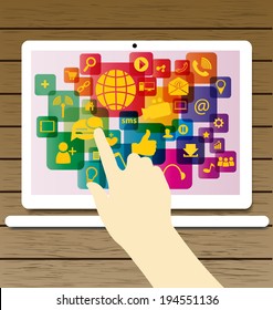 Social media concept vector Illustration