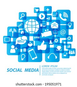 Social media concept vector Illustration