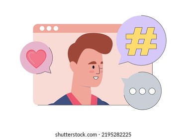 Social media concept. Vector illustration in a flat style