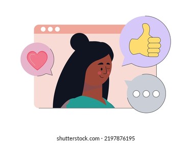 Social media concept. Vector illustration in a flat style