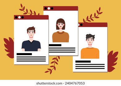 Social media concept. Vector illustration in flat style. Group of people.
