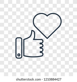 Social media concept vector linear icon isolated on transparent background, Social media concept transparency concept in outline style