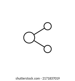 Social media concept. Vector symbol drawn with black thin line. Editable stroke. Suitable for articles, web sites etc. Line icon of algorithm 