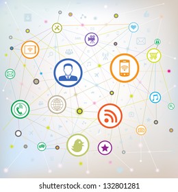 Social media concept,vector illustration.