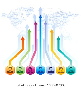 Social media concept,vector illustration.