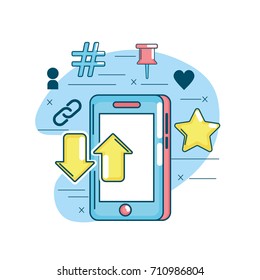 social media connection in the digital network