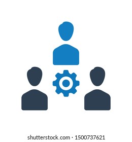 Social media connection icon. vector graphics,Business teamwork, support team icon