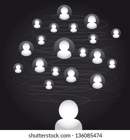 social media connection stock vector