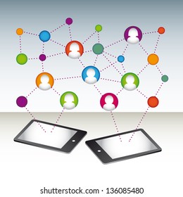 social media connection stock vector