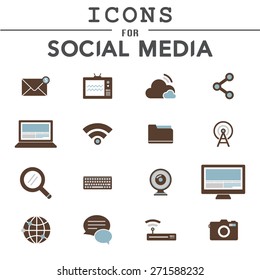Concepto de Comunicación Global de Tecnología de Conexión a Medios Sociales
