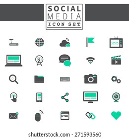 Concepto de Comunicación Global de Tecnología de Conexión a Medios Sociales