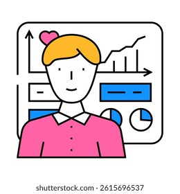 social media consulting line icon vector. social media consulting sign. isolated symbol illustration