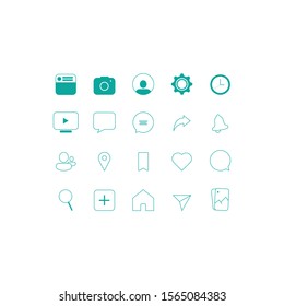 Social media Contact information Icon in Vector Format , all are 20 icons