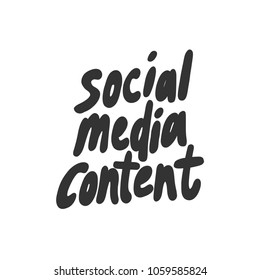 Social media content. Sticker for social media. Vector hand drawn word illustration. Abstract Bubble comic sketch pop art style. Good for poster, t shirt print, card, video blog cover design