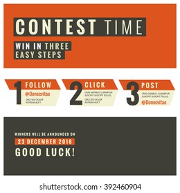 Social Media Contest Vector Template