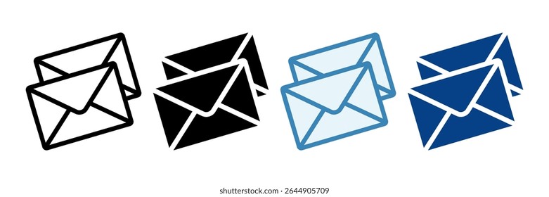 Social Media Correspondence Icon Set Multiple Style Collection