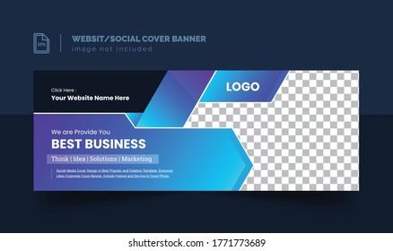 social media cover banner design. facebook cover timeline banner for use corporate business. website advertisement banner design. internet ad for design social media