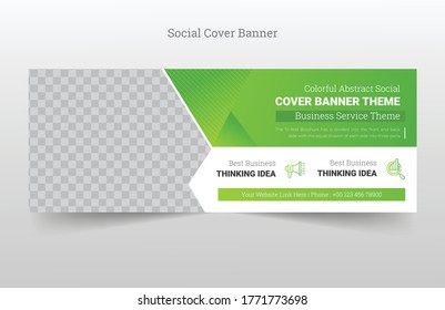 Social Media Cover Banner Design. Facebook Cover Timeline Banner For Use Corporate Business. Website Advertisement Banner Design. Internet Ad For Design Social Media